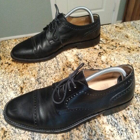 Bruno Magli Men's Vintage Talbot Black Cap Toe Lace Up Dress Shoes Size 10M - Picture 4 of 10